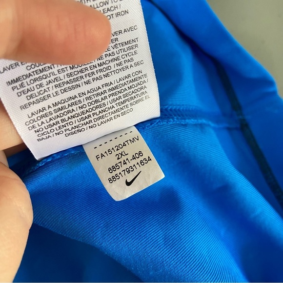 Nike Golf Tour Performance Dri-Fit Men's XXL 2XL Blue Short Sleeve Golf Polo - Picture 4 of 7